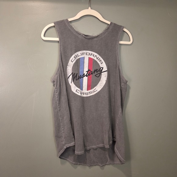 Lucky Brand Tops - Lucky Brand Ford Mustang Women's Graphic Racerback Tank Top, Size L, Gray